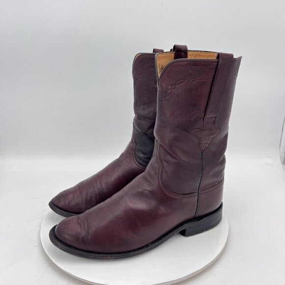 Lucchese Classics Handmade Men Size 8EE Brown Leather Pull On Western Boot main image 9